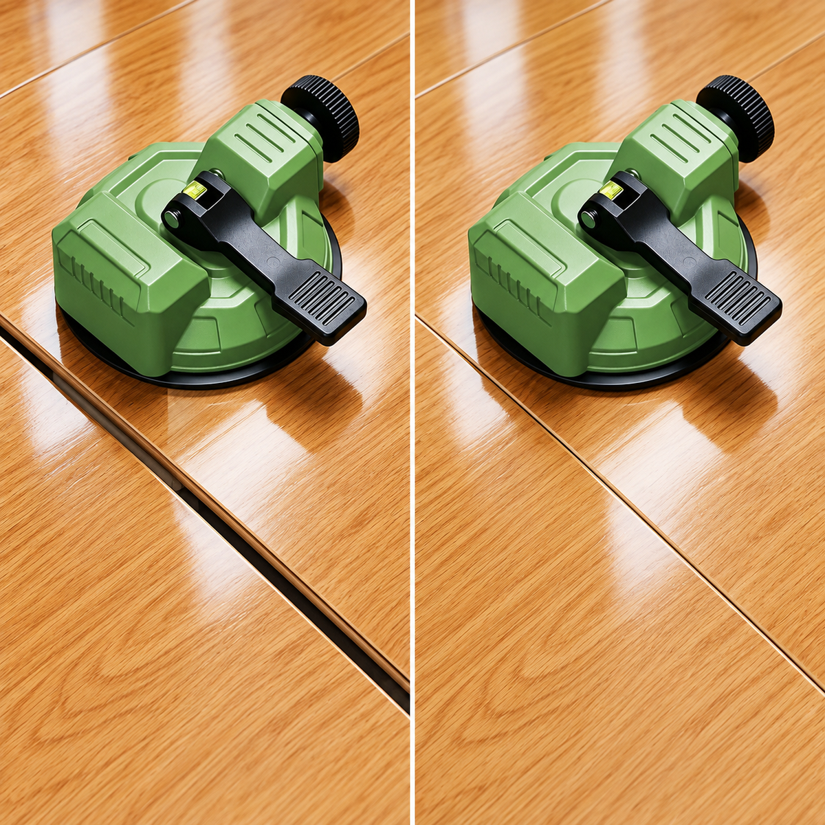 Floating floor gap before and after tool use