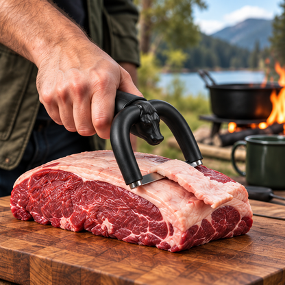 Handheld Meat Fat Trimmer for Camp Kitchen & BBQ Prep