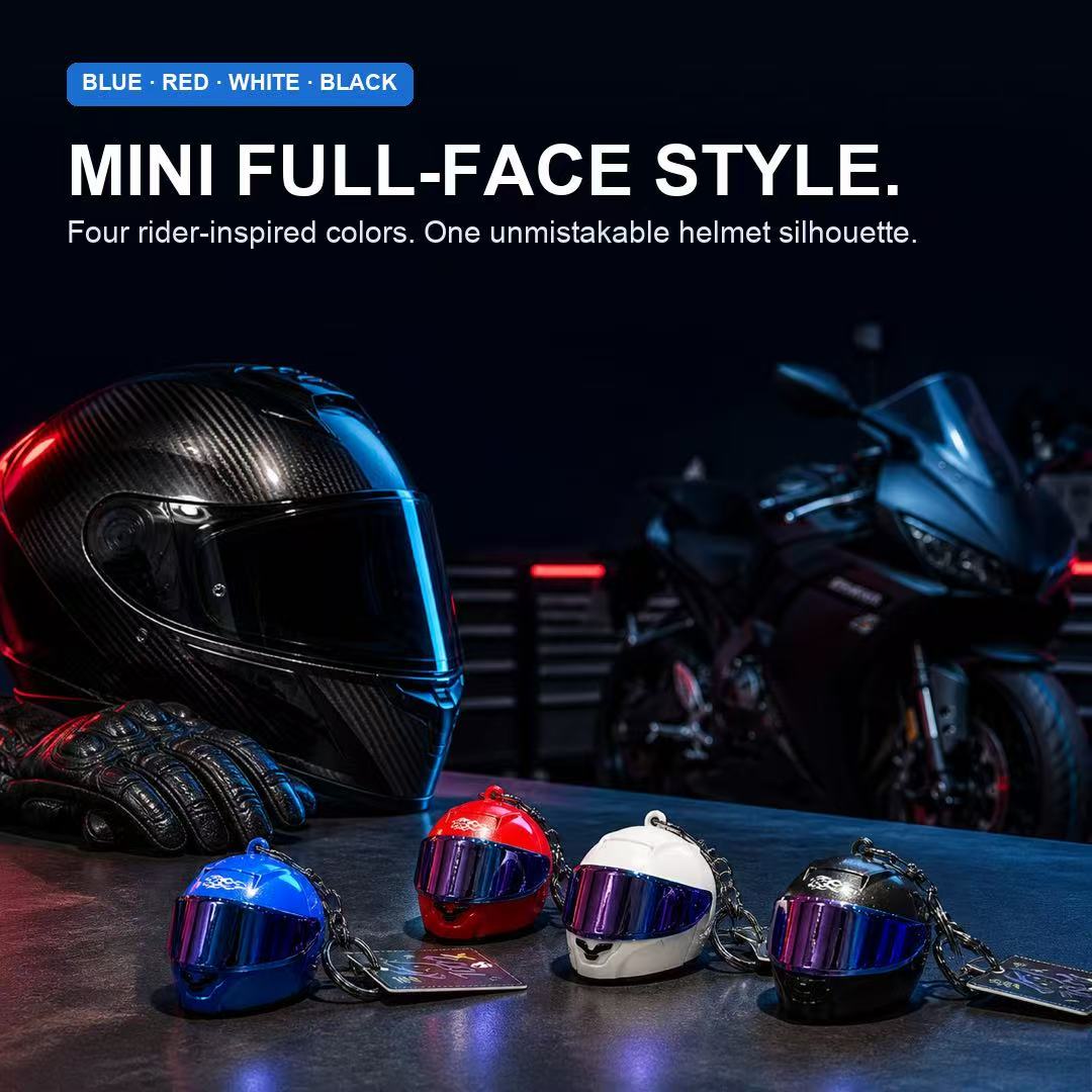 Light-Up Mini Helmet Keychain