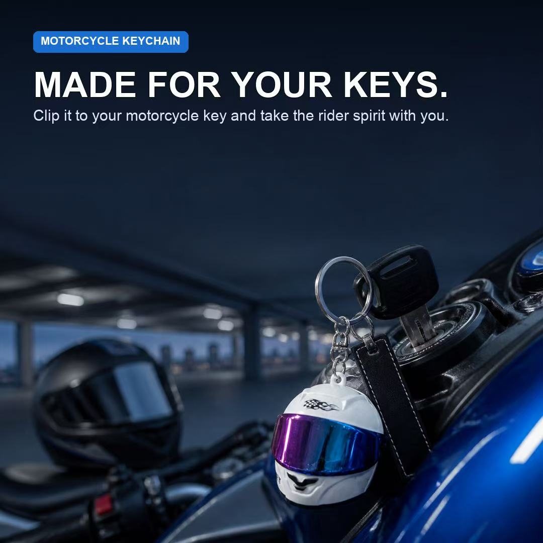 Light-Up Mini Helmet Keychain