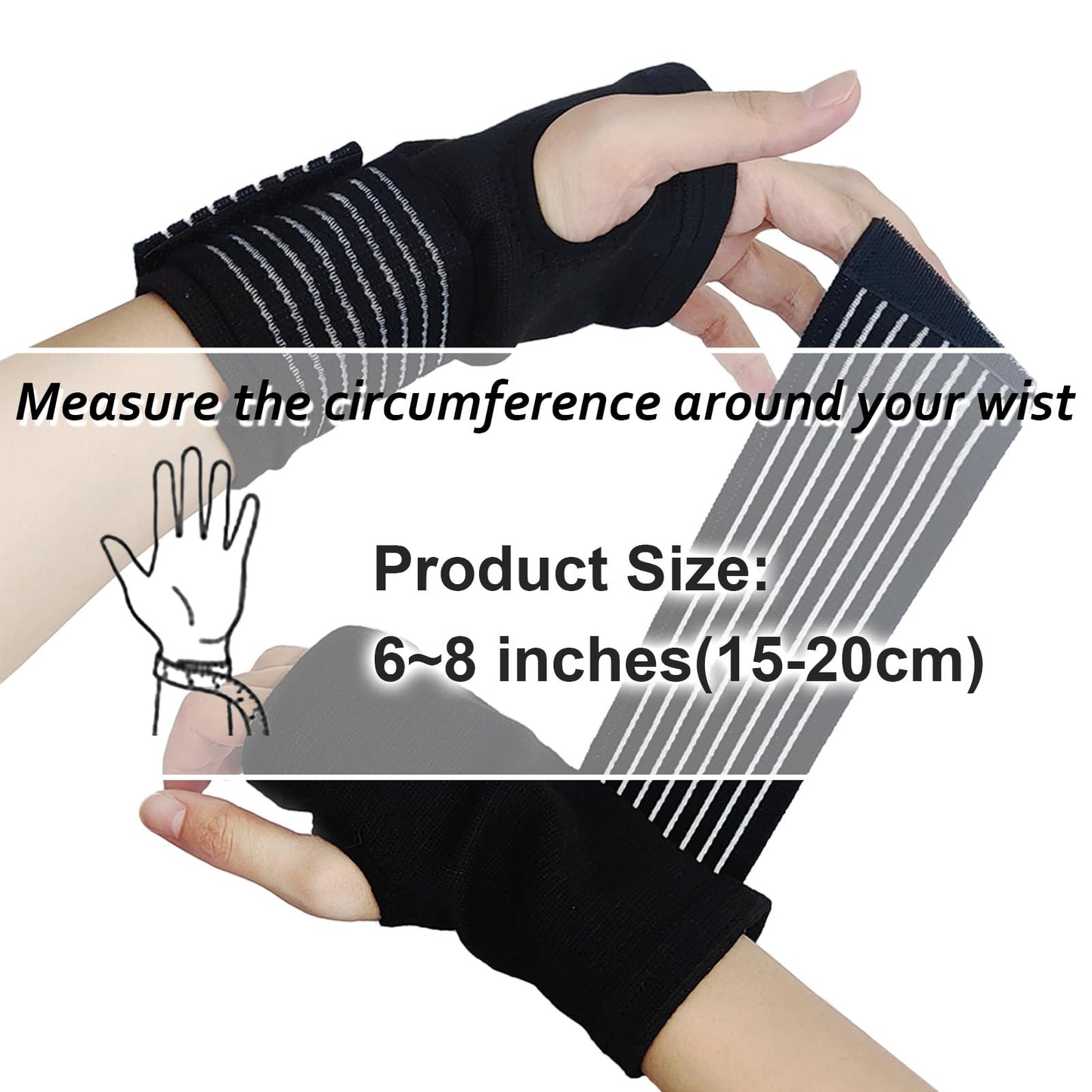 Motorcycle Wrist Support Wraps, 2-Pack