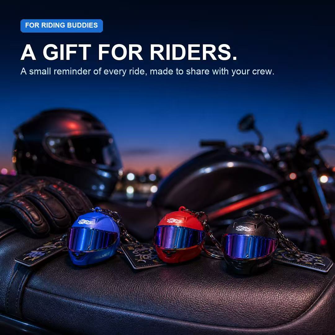 Light-Up Mini Helmet Keychain
