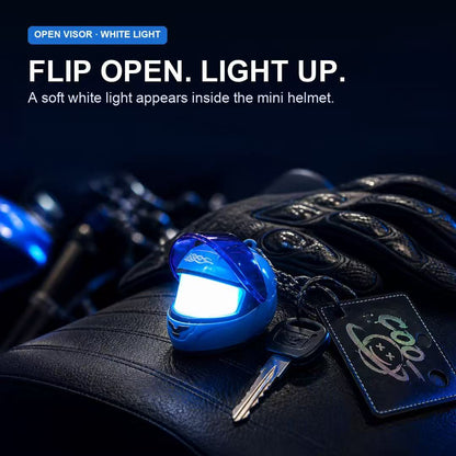Light-Up Mini Helmet Keychain