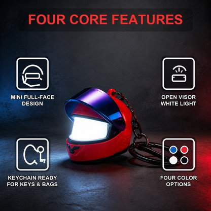 Light-Up Mini Helmet Keychain