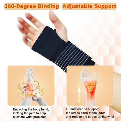 Motorcycle Wrist Support Wraps, 2-Pack