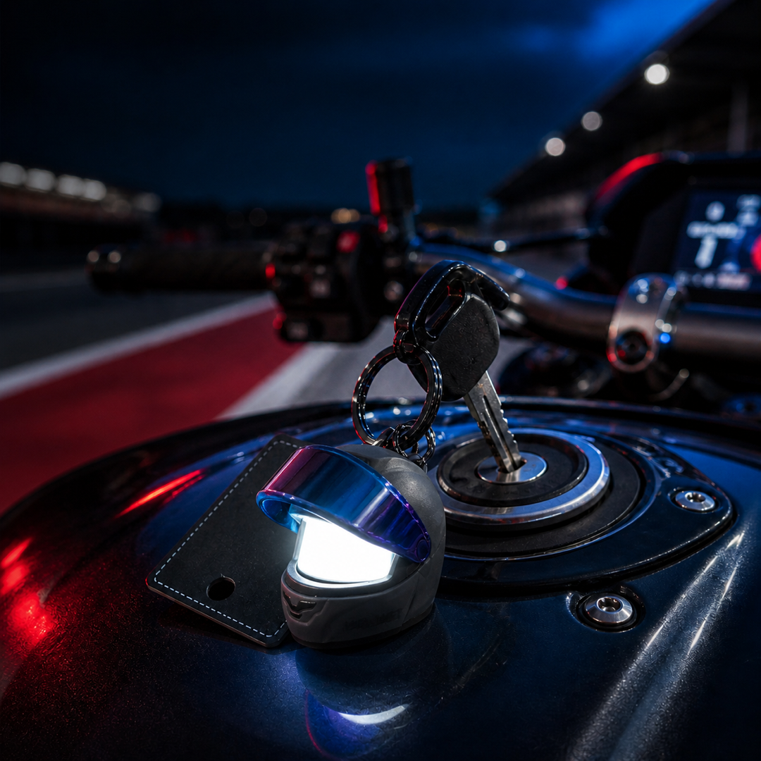 Light-Up Mini Helmet Keychain