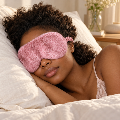 Plush Satin-Lined Sleep Mask Set