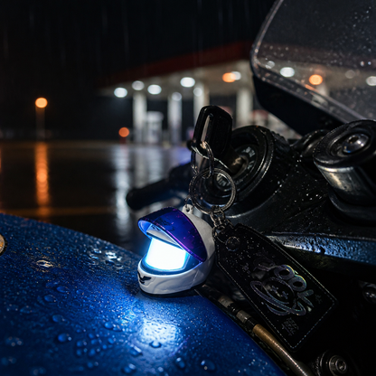 Light-Up Mini Helmet Keychain