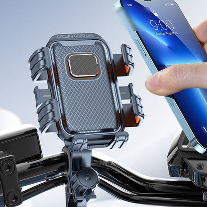 Multi-point surround locking arms and lower supports on phone mount