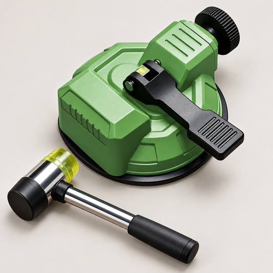 Large green rotating suction floor gap fixer tool