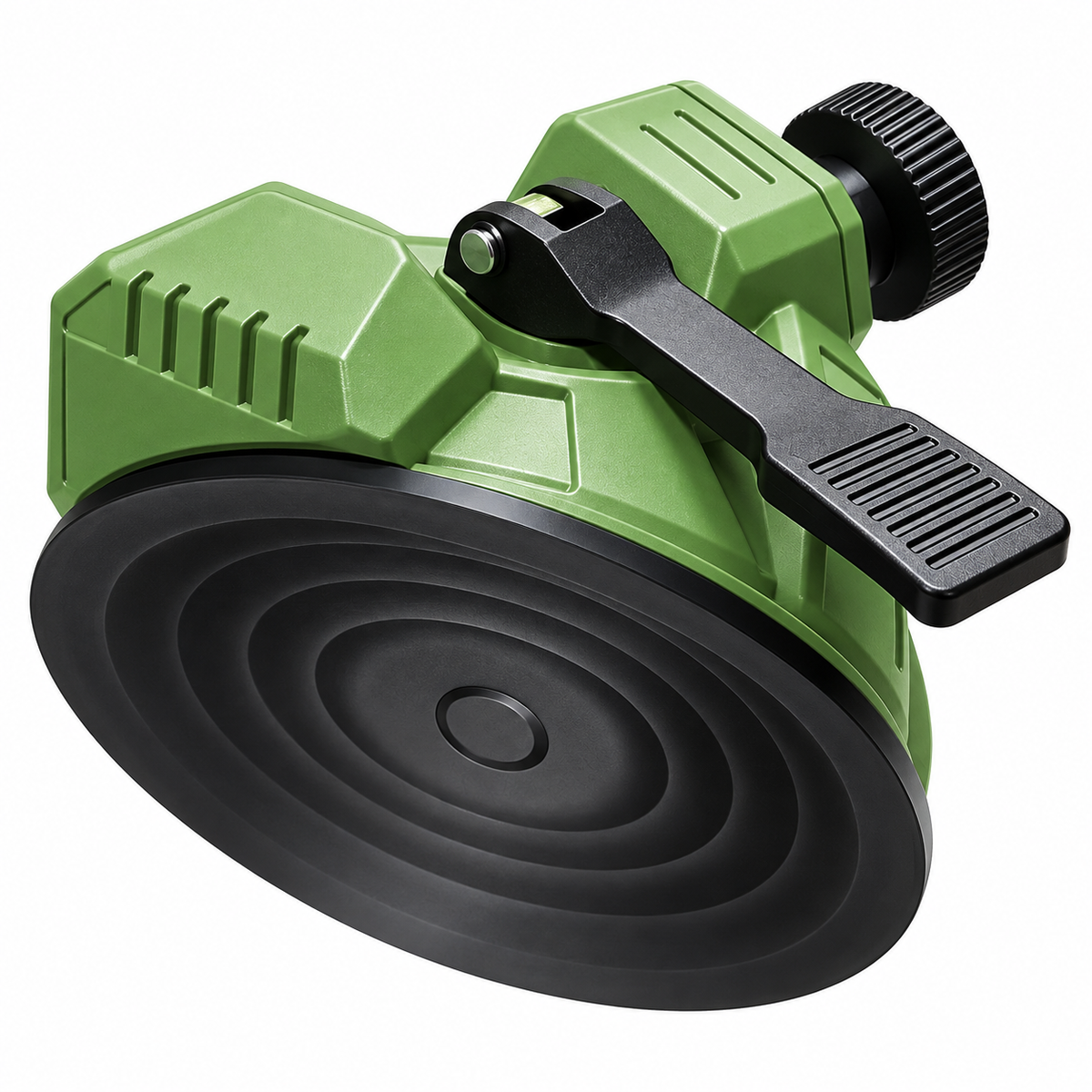 Single black rubber suction pad underside